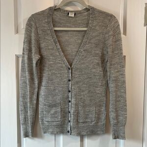 J. Crew V Neck Button Down Grandpacore Alpaca & Wool Sweater Cardigan - Size S
